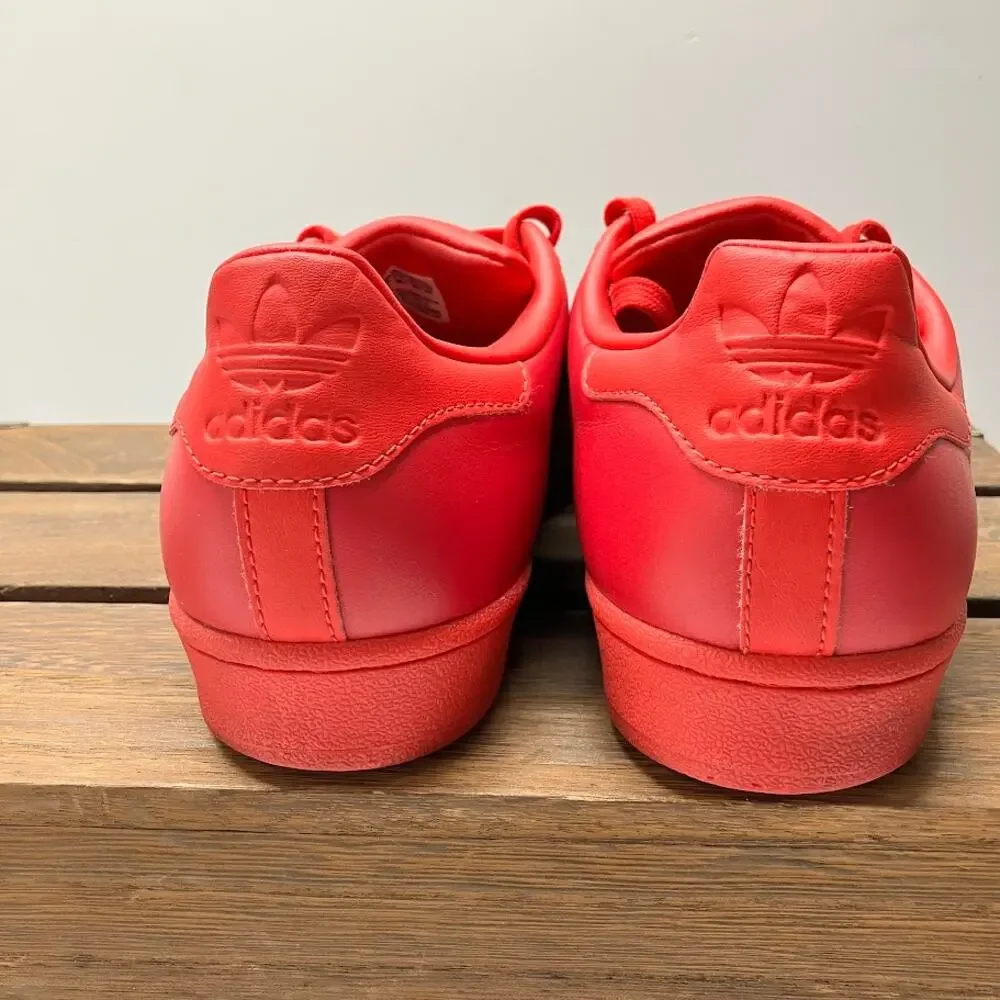 Adidas Superstar 'Glossy Toe Ray Red' Sneaker Shoes S76724 Women’s Size 8.5
